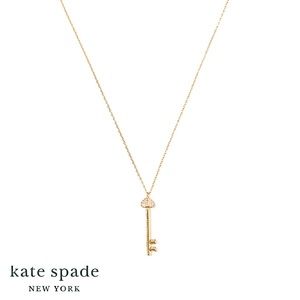 NWT kate spade lock and spade pave key pendant